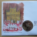 2001 The Queen's Golden Jubilee 100 Days To Go 50p Pence Isle of Man Coin Cover - First Day Cover by Mercury