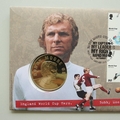 2006 Bobby Moore England World Cup Football Hero Medal Cover - Royal Mail First Day Cover