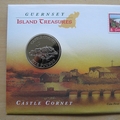 1997 Guernsey Island Treasures Castle Cornet 5 Pounds Coin Cover - First Day Cover by Mercury