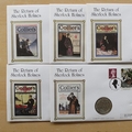 1995 The Return of Sherlock Holmes 1 Crown Coin Cover Set -  First Day Covers by Mercury