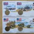 1994 D-Day Landings 50th Anniversary 5 Crowns Coin Cover Set - Turks & Caicos First Day Cover