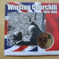 2000 Winston Churchill Guernsey 5 Pounds Coin Cover - Dominica First Day Cover