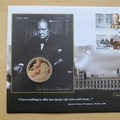 2000 Winston Churchill 50p Pence Coin Cover - Tristan Da Cunha First Day Cover