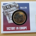 1995 Victory In Europe VE Day 50th Anniversary 5 Dollar Coin Cover - USA First Day Cover