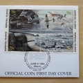 1994 Heroes of D-Day 50th Anniversary 5 Dollars Coin Cover - Marshall Islands First Day Cover