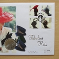 2001 Fabulous Hats 1 Dollar Coin Cover - UK First Day Cover