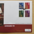 2002 Centenary King Edward VII Coronation Silver 3 Penny Coin Cover - UK First Day Cover