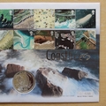 2002 British Coastlines Silver 1 Crown Coin Cover - UK First Day Cover