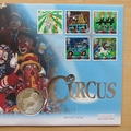 2002 Circus Silver 10 Dollars Coin Cover - UK First Day Cover