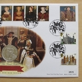 1997 The Great Tudor Henry VIII & His Six Wives Silver 2 Pounds Coin Cover - UK First Day Cover