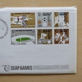 1973 SEAP Games Silver 5 Dollars Coin Cover - Singapore Mint First Day Cover