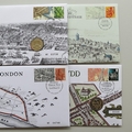 2010 - 2012 City of Edinburgh London Belfast Cardiff 1 Pound Coin Cover Set - First Day Covers