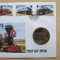 1992 Union Pacific Railway 1 Crown Coin Cover - Isle of Man First Day Cover