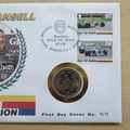 1992 Nigel Mansell Formula 1 2 Pounds Coin Cover - Isle of Man First Day Cover