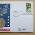 1991 USA Silver Eagle 1oz Fine Silver One Dollar Coin Cover - United States First Day Cover