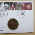 1992 40th Anniversary Accession HM QEII 2 Pounds Coin Cover - UK First Day Cover