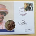 2002 Queen Elizabeth II Golden Jubilee 5 Dollars Coin Cover - The Gambia First Day Cover