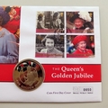 2002 The Golden Jubilee HM QEII 50p Coin Cover - British Antarctic Territory First Day Cover