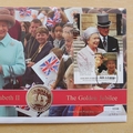 2002 The Golden Jubilee HM QEII Silver 50p Coin Cover - Uganda First Day Cover