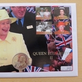 2003 The Golden Jubilee HM QEII Silver 1 Crown Coin Cover - Papua New Guinea First Day Cover