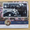 2002 Queen Elizabeth II Golden Jubilee Silver 50p Pence Coin Cover - Guernsey First Day Cover