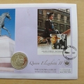 2002 Golden Jubilee Queen Elizabeth II Silver 50p Coin Cover - Dominica First Day Cover