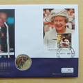 2002 Queen Elizabeth II Golden Jubilee Silver 50p Coin Cover - St. Vincent First Day Cover