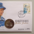 2001 Queen's Golden Jubilee 50p Pence Coin & 25p Stamp Cover - Isle of Man PNC First Day Covers