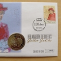 2001 The Golden Jubilee 100 Days To Go 50p Pence Coin Cover - First Day Cover Isle of Man