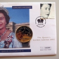 2002 The 50 Years Queen's Golden Jubilee 5 Pounds Coin Cover - UK First Day Covers