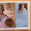 2002 The Queen's Golden Jubilee 1 Dollar Coin Cover - Gibraltar First Day Cover 30p Stamp