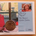 2002 Queen's Golden Jubilee Sierra Leone 1 Dollar Coin Cover - Gibraltar First Day Cover