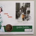 2002 Queen's Golden Jubilee BU 50p Coin Cover - Antigua & Barbuda PNC First Day Covers