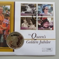 2002 The Queen's Golden Jubilee 50p Coin Cover - Falkland Islands First Day Cover