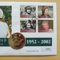 2002 HM Queen Elizabeth II Golden Jubilee 50p Coin Cover - Nauru First Day Cover