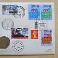 2000 25th Anniversary Britain In Europe 50p Pence Coin Cover - Benham First Day Cover