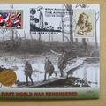 1998 80th Anniversary WWI Remembered 1914 Gold Sovereign Coin Cover - Benham Covers