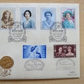 1998 75 Royal Years The Queen Mother 1923 Gold Sovereign Coin Cover - Benham Covers