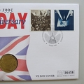 1995 VE Day 50th Anniversary 2 Pounds Coin Cover - First Day Cover by Mercury