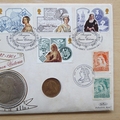 1997 Queen Victoria 1897 Silver Crown and Gold Sovereign Coin Cover - Benham First Day Cover