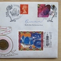1997 Farewell to Hong Kong 10 Dollars Coin Cover - Benham First Day Cover - Signed