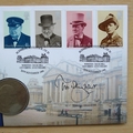 1999 Winston Churchill 125th Birth Anniversary Signed Crown Coin Cover - Benham First Day Cover