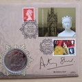 2001 Queen Victoria Centenary Death Signed 1 Crown Coin Cover - Benham First Day Cover