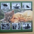 2001 Cats and Dogs 1 Crown Signed Coin Cover - Benham First Day Cover