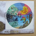 2001 Weather Map 150th Anniversary 1 Crown Coin Cover - Benham First Day Cover - Signed