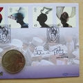 2001 Fabulous Hats Royal Ascot 1 Dollar Coin Cover - Benham First Day Cover - Signed