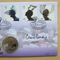 2001 Royal Ascot Fabulous Hats 1 Crown Coin Cover - Benham First Day Cover - Signed