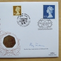 1997 First Day of New 50p Pence Coin Cover - Benham First Day Cover - Signed