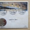 1998 RMS Titanic Sinking Anniversary 5 Dollar Coin Cover - Benham First Day Cover - Signed