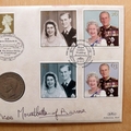 1997 Royal Golden Wedding Anniversary Half Crown Coin Cover - Benham First Day Cover - Signed